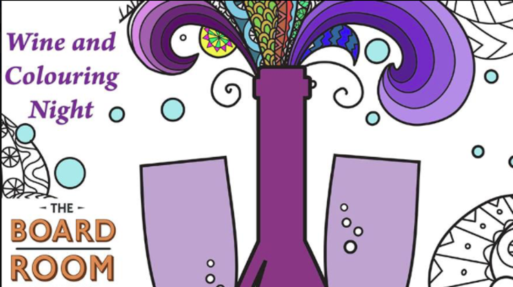 Image: Wine and colouring night