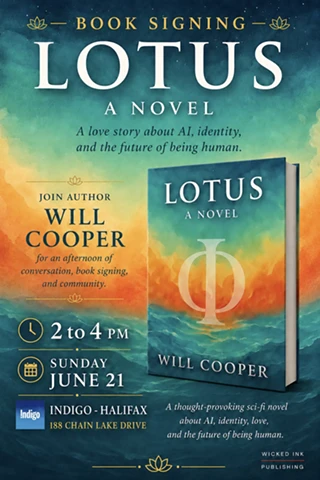 Image: Book Signing: LOTUS by Will Cooper