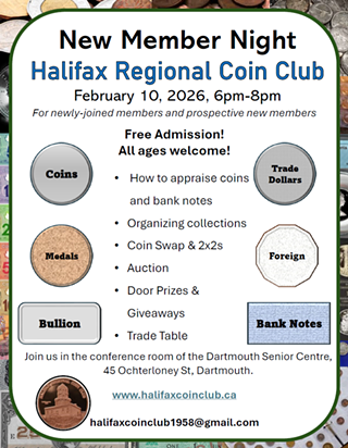 Image: New Member Night - Halifax Regional Coin Club